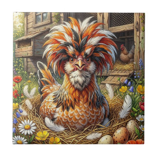 Azulejo Galería caprichosa de naranja y blanco Coop de gal