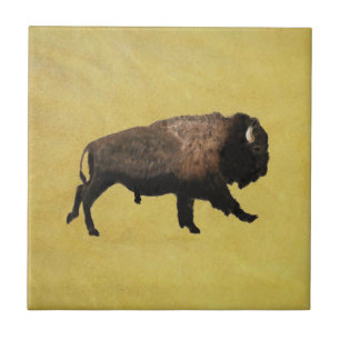 Azulejo Galloping Bison