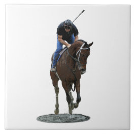 Azulejo Galloping Thoroughbed Horse Ceramic Tile