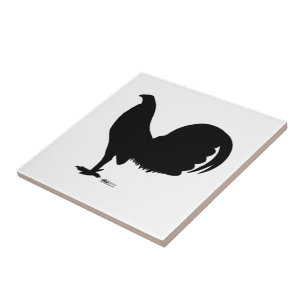 Azulejo Gamecock Rooster Silhouette