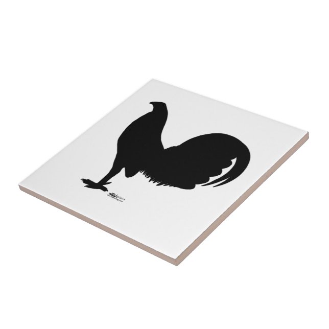 Azulejo Gamecock Rooster Silhouette (Lado)