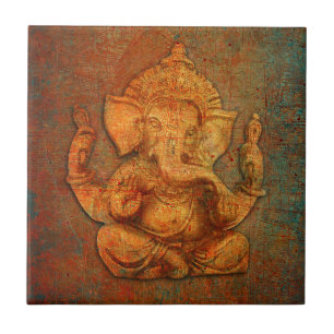 Azulejo Ganesh en un fondo de la piedra de la desolación