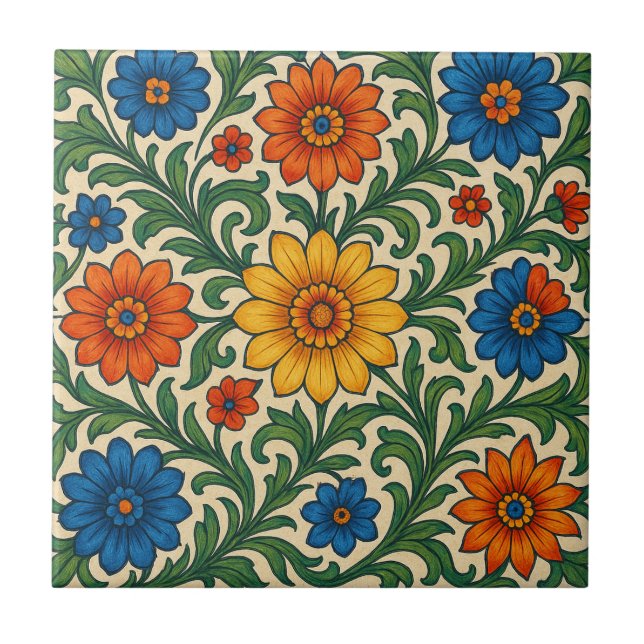 Azulejo Garden Splendor Floral (Frente)