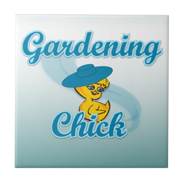 Azulejo Gardening Chick #3 (Frente)