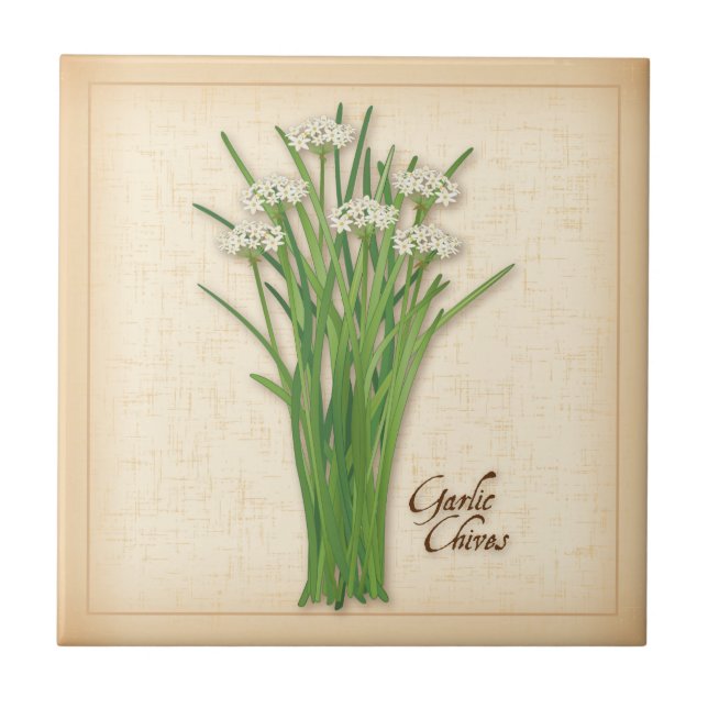 Azulejo Garlic Chives Herb (Frente)