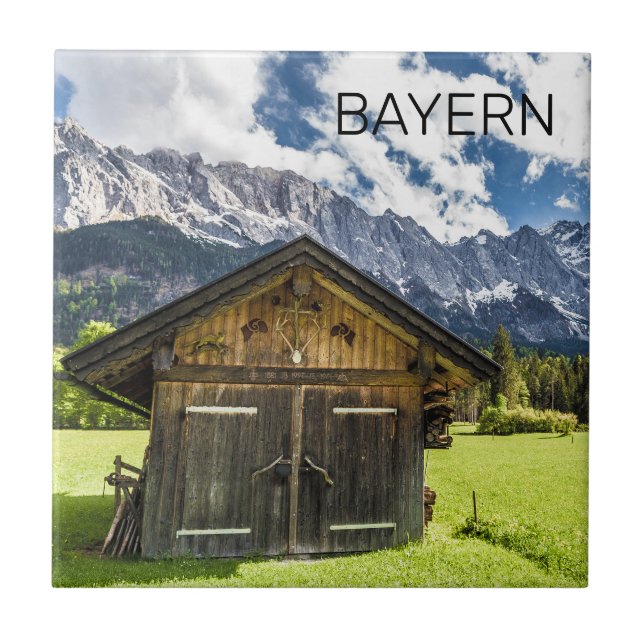 Azulejo Garmisch Partenkirchen Bavaria Alpes Panorama (Frente)