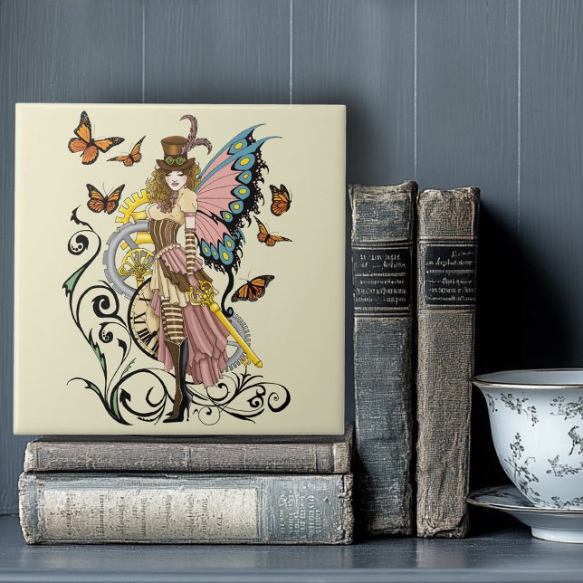 Azulejo Gases de reloj amarillo de hadas de vapor (Subido por el creador)