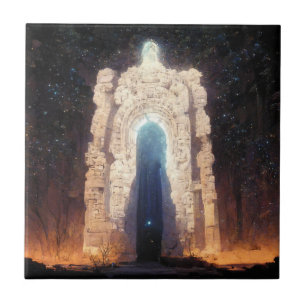 Azulejo Gate To Eternity Fantasy Sci-Fi Art