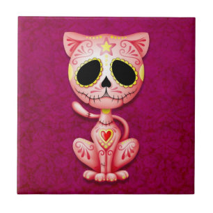 Azulejo Gatito del azúcar del zombi, rosado