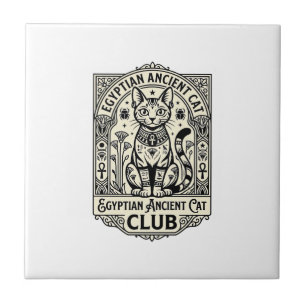 Azulejo Gato Antiguo Egipcio Gato Divertido Gráfico - Egip