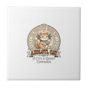 Azulejo Gato Axolotl Axolotl Lindo Raro Gato Mascota Vinta