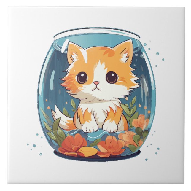 Azulejo Gato Culpable (Frente)