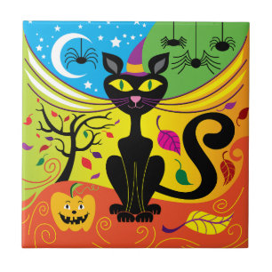Azulejo Gato de brisa espeluznante