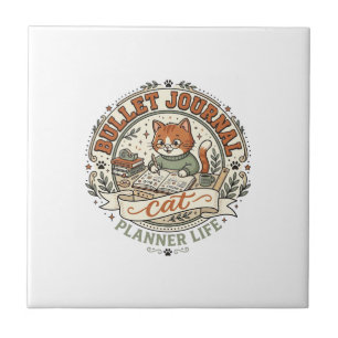 Azulejo Gato de Bullet Journal Gato de Bullet Journal Vint