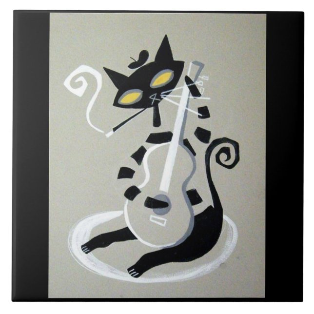 Azulejo gato de cabeza (Frente)