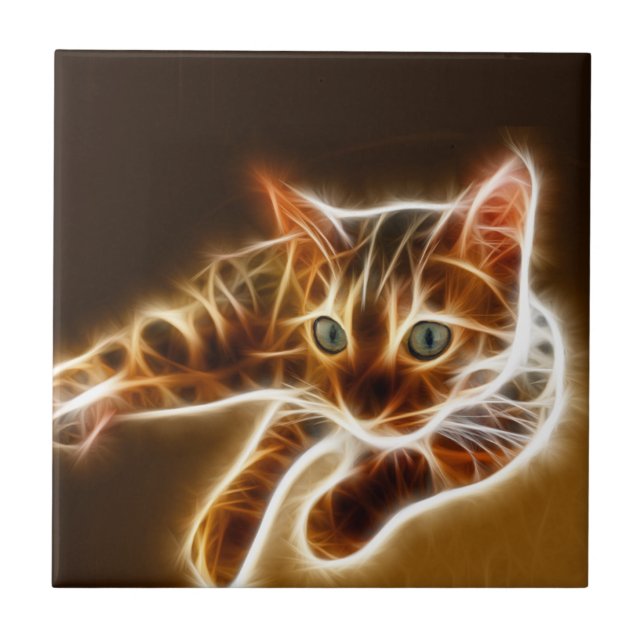 Azulejo Gato de Fractalius Bengala (Frente)