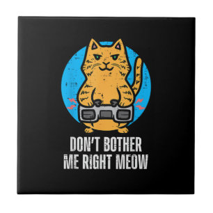 Azulejo Gato de gamer no me moleste, niño divertido de jue