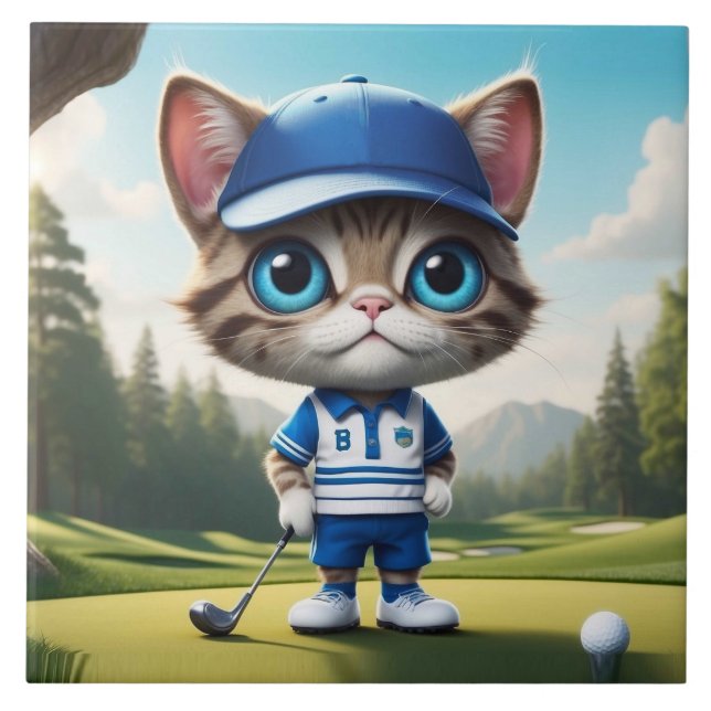 Azulejo Gato de golf (Frente)