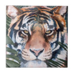Azulejo Gato de la jungla - Tigre<br><div class="desc">Gato de la jungla I de Jennifer Paxton Parker. Este arte cuenta con el cierre de un tigre estoico en un estilo de arte suave. | 164728Z</div>