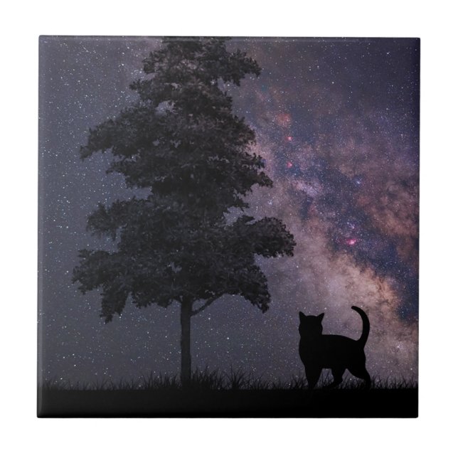 Azulejo Gato de la noche (Frente)