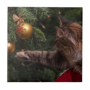 Azulejo Gato de navidades