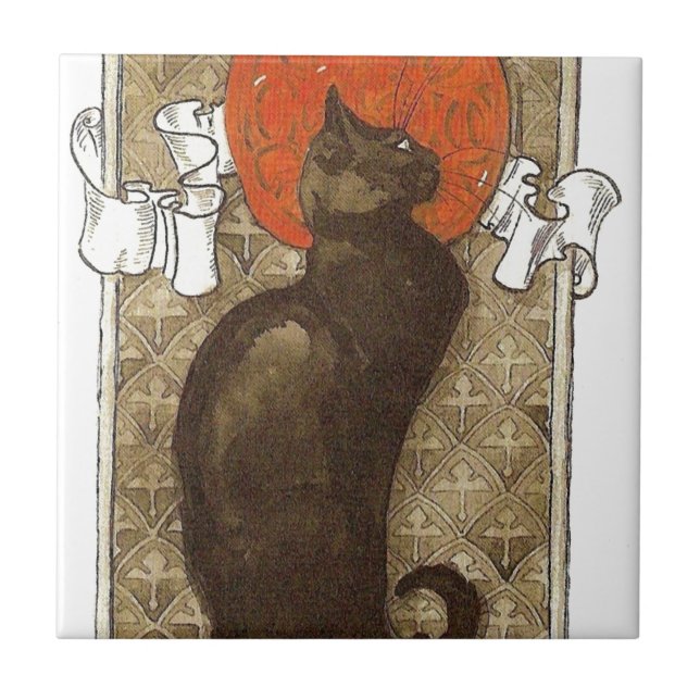 Azulejo Gato de Steinlein - Art Nouveau (Frente)