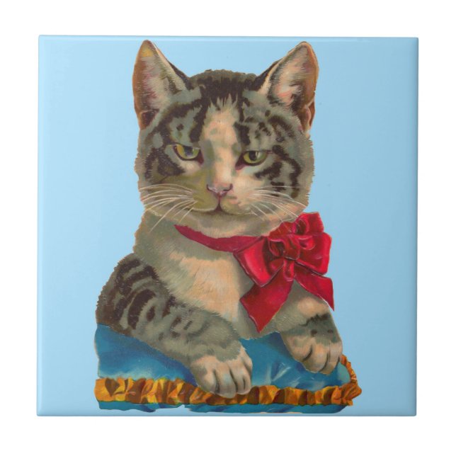 Azulejo Gato de tabby de Victoria (Frente)