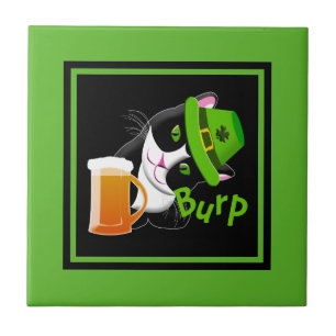 Azulejo Gato del Día de San Patricio