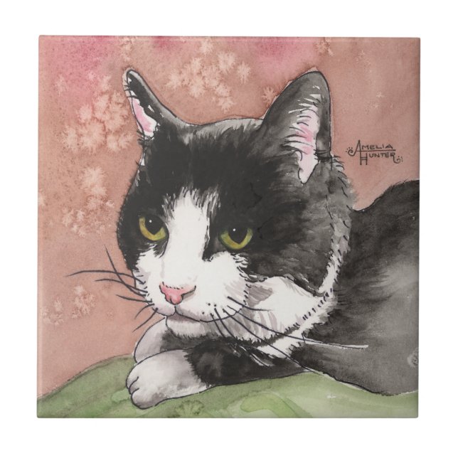 Azulejo Gato del smoking (Frente)