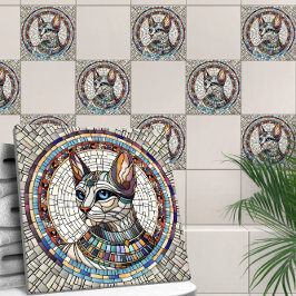 Azulejo Gato egipcio - Arte Mosaico