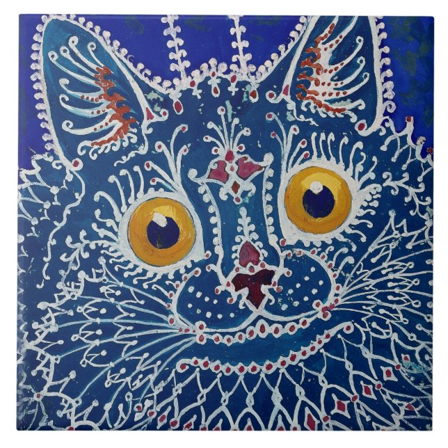 Azulejo “Gato en estilo gótico” de Louis Wain (Frente)