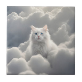Azulejo Gato en las nubes