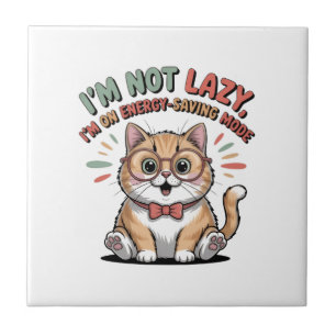 Azulejo Gato en Modo de Ahorro de Energía