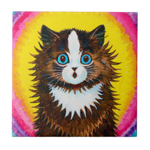 Azulejo Gato en un arcoiris, Louis Wain