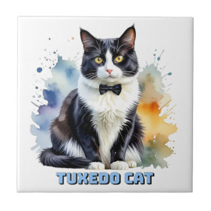Azulejo Gato Esmoquin Elegante