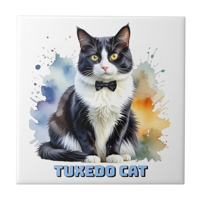 Azulejo Gato Esmoquin Elegante (Frente)