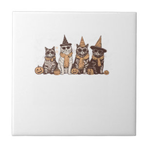 Azulejo Gato Lindo Gato de Halloween Mascota Animal de Hal