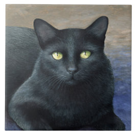 Azulejo gato negro Cat 621