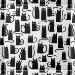 Azulejo Gato negro divertido<br><div class="desc">Pequeños gatos negros con acuarela. Arte original de Nic Squirrell. Perfecto para los amantes de los animales.</div>