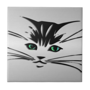 Azulejo Gato Ojo Verde