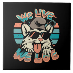 Azulejo Gato Pituf - Vivimos Amamos