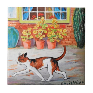 Azulejo Gato Prowling, Louis Wain