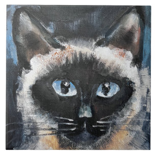 Azulejo gato siamés