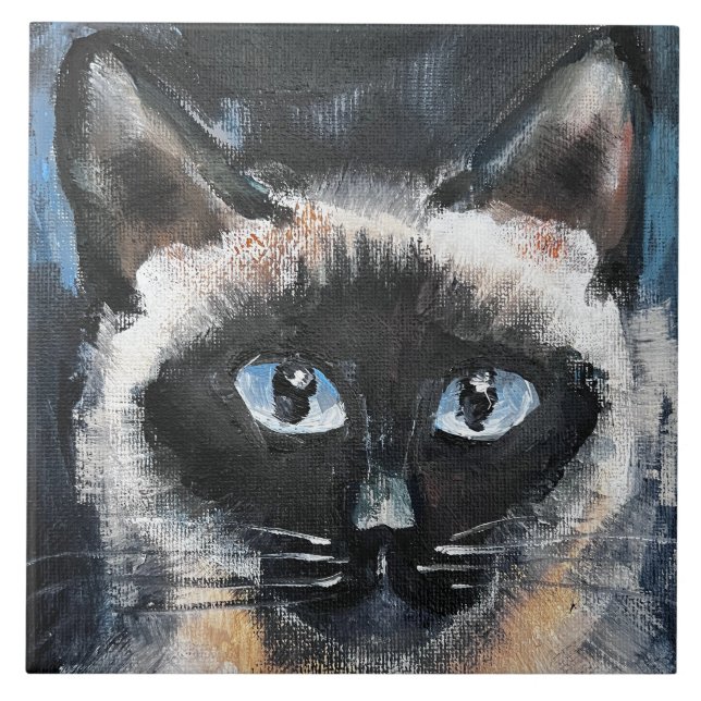 Azulejo gato siamés (Frente)