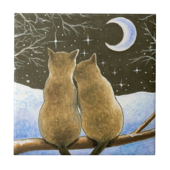Azulejo Gato siamés 584 (Frente)