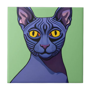 Azulejo Gato Sphynx