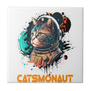 Azulejo Gatomonauta Astronauta Gato o Gato Espacial