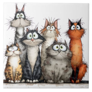 Azulejo Gatos caprichosos