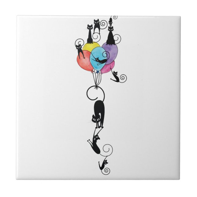 AZULEJO GATOS ESTÚPIDOS 1 (Frente)