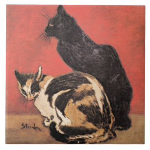 Azulejo Gatos, pintura artística fina de Theophile Steinl